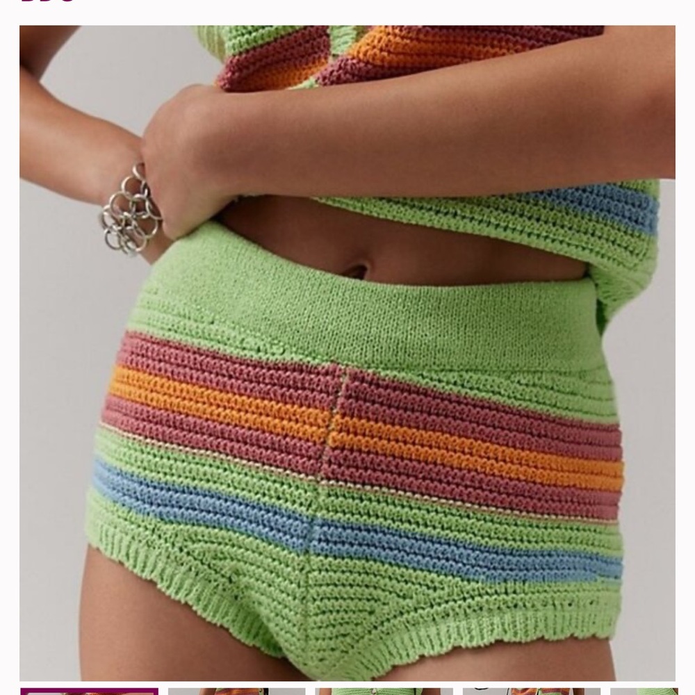 NWOT Urban Outfitters BDG Women's High Waist Knit Micro Cotton Shorts